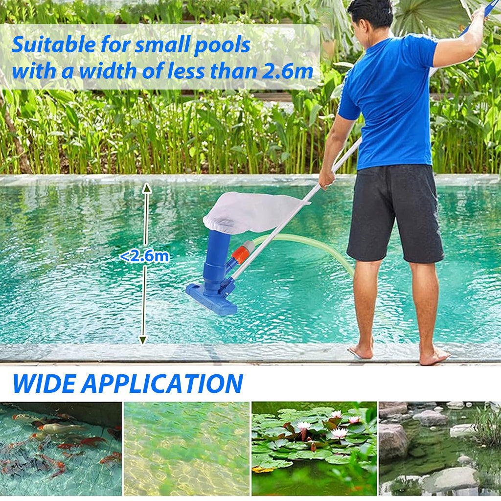 HASTHIP® Pool Cleaning Brush Kit Assembly Pool Vacuum Cleaning kit with Brush Cleaning Head & Filter Bag Sparkling Pool Cleaning Kit