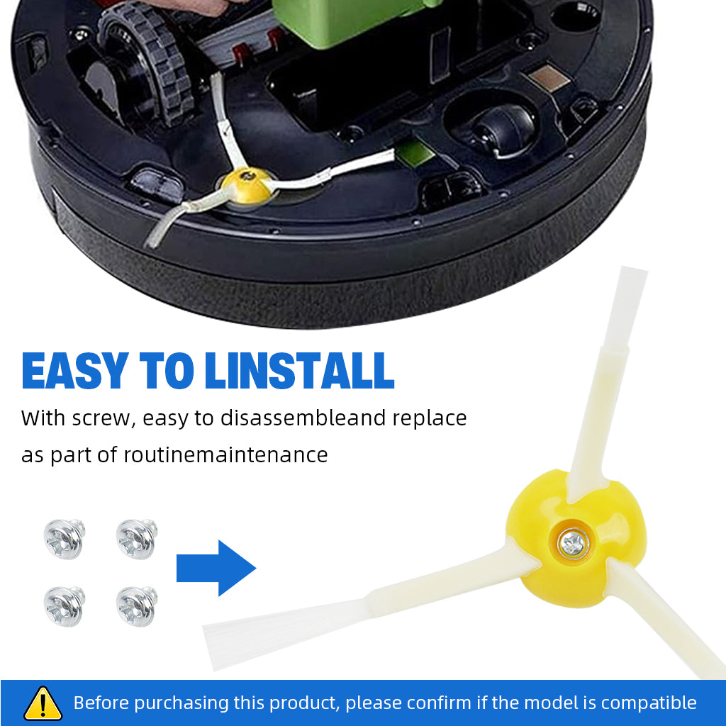 HASTHIP Compatible with iRobot Roomba Replacement Side Brushes for Roomba 500/600/700 Series Universal Side Brushes for 760 770 614 645 650 655 665 671 675 690 692 694 560 595 Models, Pack of 4