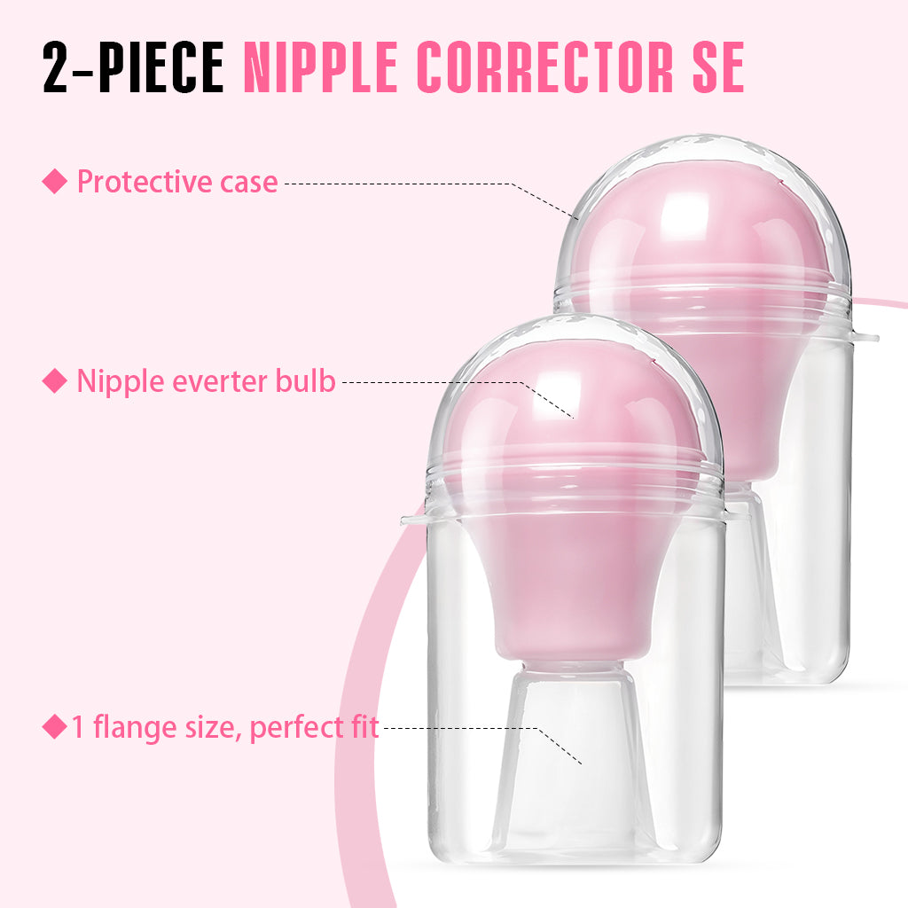 SNOWIE SOFT Inverted Nipple Protractor Silicone Suction Device Manual Nipple Puller for Breastfeeding Mothers Inverted Nipple Correction Tool for Light or Medium Level Inverted Nipples, Pack of 2