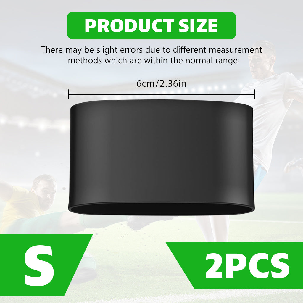 Proberos One Pair Silicone Shin Guard Straps Ankle Support Bands Anti-slip Shin Guard Fixer Straps for Training Stretchy 60mm Diameter Sport Multi Use Silicone Loop for Teens Kids, Size S