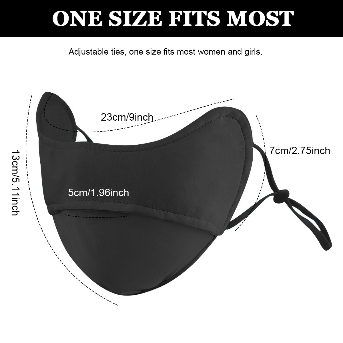 PALAY Sun Protection Face Cover for Women, Prevent Light Aging UV Protection Outdoor Breathable Summer Cool Ice Silk Face Cover Mask with Adjustable Drawstring Ear Loops Design Washable Face Mask