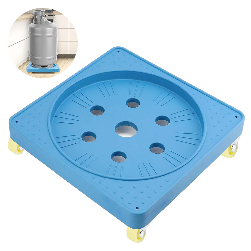 HASTHIP Gas Tank Roller Moving Rack Cylinder Gas Tank Base with 4 Wheels 330lbs Loading Capacity ABS Cylinder Gas Tank Moving Holder for Most Gas Tank Within 26cm Diameter