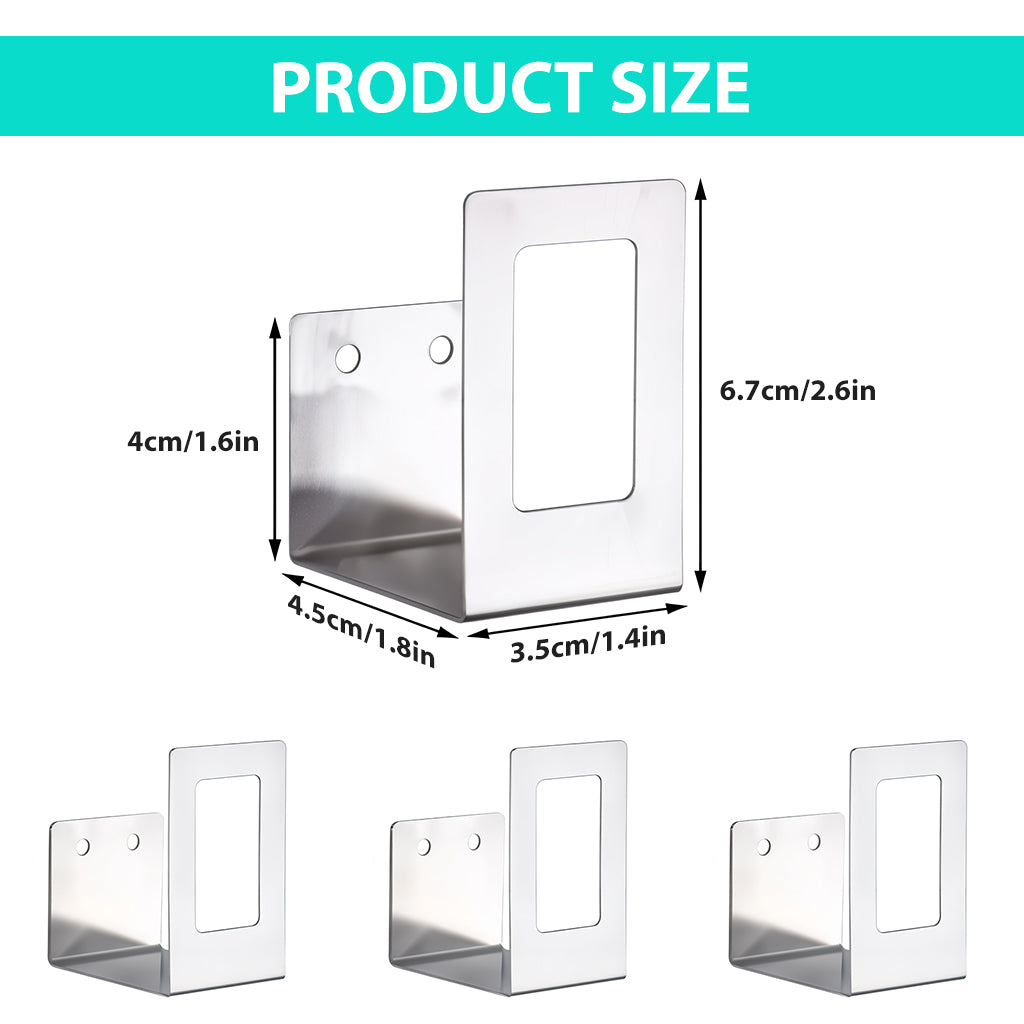 HASTHIP 4Pcs Wall Pot Lid Holders Rackets Pre-punched Hole Design Stainless Pot Lid Organizer Holder Space Saving Kitchen Utility Wall Brackets for Pot Lids, Pan, Chopping Board