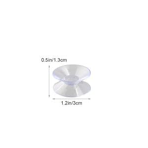 ZIBUYU Suction Cups for Glass with Double Sided PVC Pads 30mm | 20 Pieces White Set