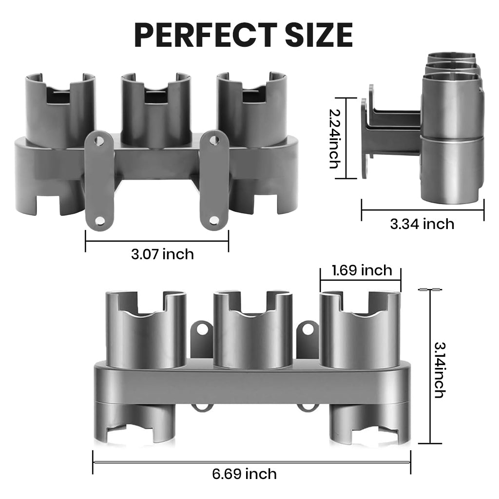 Verilux Attachment Organizer Holder for Dyson Vacuum Cleaner Series, Accessory Holder Rack Wall Mounted Holder Organzier Accessories Organzier for Dyson V7 V8 V10 V11 Vacuum Cleaner Attachment