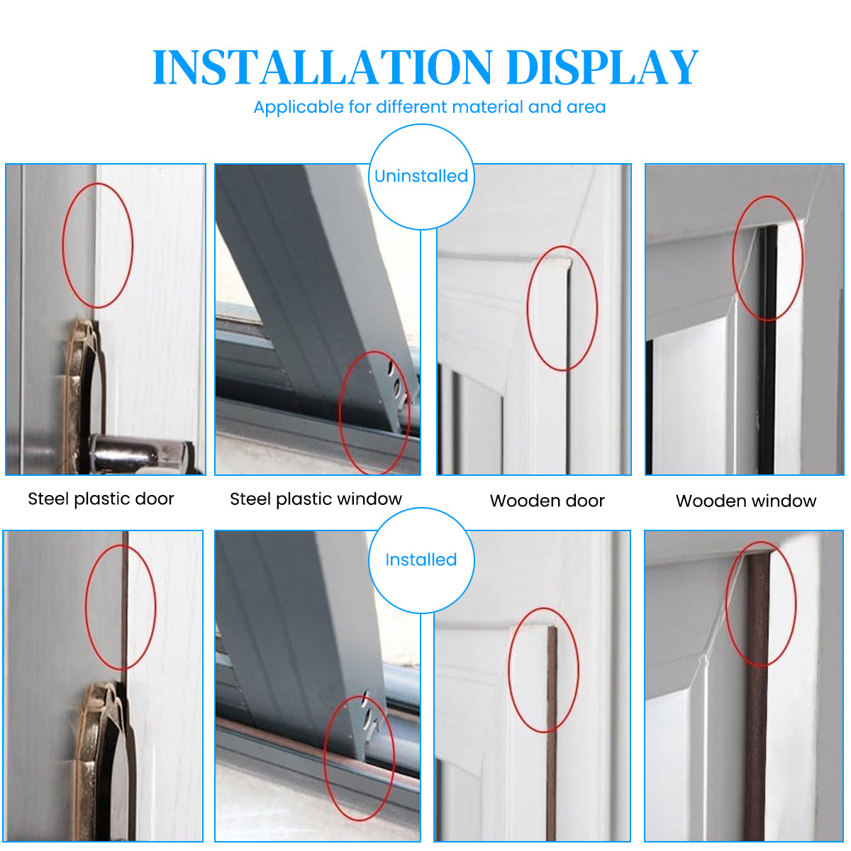 HASTHIP 16.4ft Weather Stripping Seal Strip for Doors/Windows, Casement Windows Seal Strip Rubber Windproof Seal Strip, Snap-in Universal Cuttable Casement Windows Sealant Strip