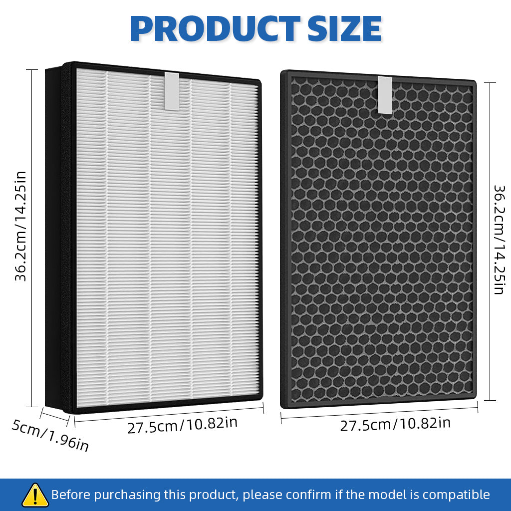 HASTHIP 2Pcs FY2420/30 FY2422/30 Filter Replacement Compatible with Phil**IPS AC2882, AC2887, A2889, AC3829 Air Purifier, with 1 HEPA Filter and 1 Activated Carbon Filters