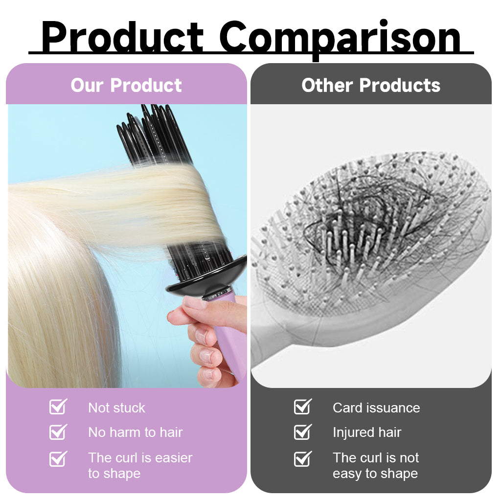 MAYCREATE Hair Roller Comb for Women, Hair Styling Tools for Curly Hair, Heatless Curler Hair Curling Tools for Hair Dryer, Easy Hair Styler Hair Curling Wand, Wavy Hair Curling Roll Comb