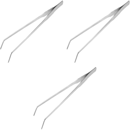 HASTHIP® Tweezers for Aquarium, Universal Plant Shrimp Reef Tank Straight Aquarium Tools Tweezer, 27cm 3 PCS