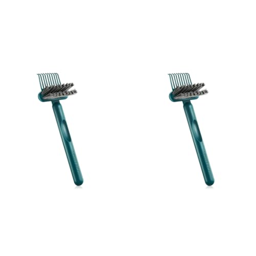 HASTHIP® 2-in-1 Hair Brush Cleaning Tool Cleaner Comb Detangling Rake Tangled Remover for Dust Removing Home Salon Use 2 PCS