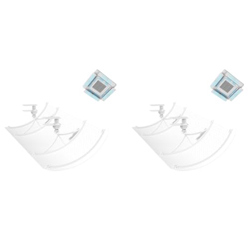 HASTHIP® 2PCS Air Deflector for Ceiling AC Adjustable Clip-on for Cassette Conditioner Universal Condensation Prevention Panel 23.6x10.6 Inches