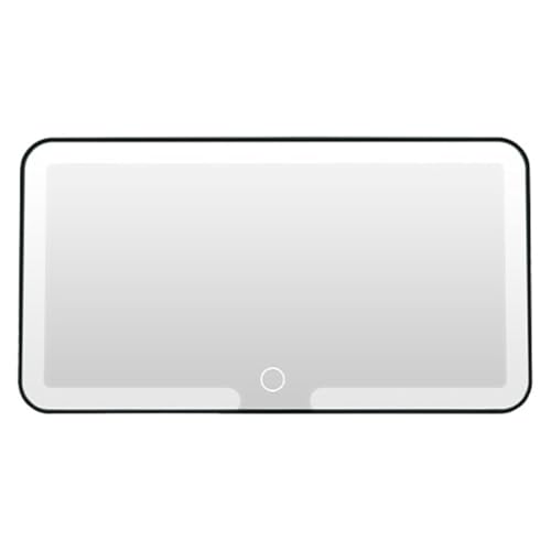 ZIBUYU® Car Vanity Mirror, 3-Color LED Vanity Mirror for Sun Visor, 3-Color Lighted Makeup Mirror, HD Car Vanity Mirror, Dimmable Brightness, Touch Button Control, USB Rechargeable