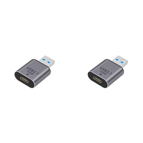 Verilux® USB C to USB Adapter Type 3.1 10Gbps Speedy Data Transfer 20W Fast Charging Compatible with MagSafe Charger iMac MacBook Pro Laptops PC Computers and More 3 PCS