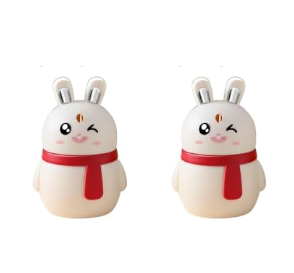 HASTHIP® 2pcs Toothpick Box, Pop-Up Automatic Cute Bunny Toothpick Storage Box for Restaurant Kitchen, MixedColors