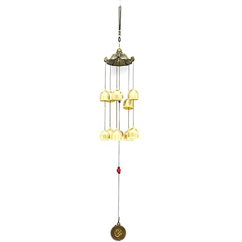 HASTHIP® Fengshui Wind Chimes, Home Decor Hanging Long Brass Bells for Balcony Home Decoration Positive Energy Hanging Bell