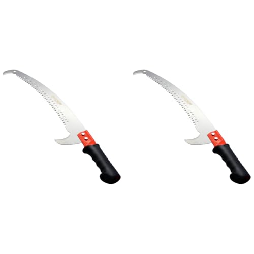 Optifit® 40cm Hand Saw for Sawing Branches, Trimming Extra Branches, Professional Heavy Duty Mn Steel Pruning Saw with Double Action Teeth, Can be External Rod, Rust Resistance 2 PCS