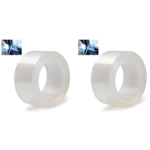 HASTHIP® Transparent Gel Tape 2 Inches x 33ft Window Gap Sealing Adhesive Strips Removable Windproof Waterproof Weather Utility Caulk for Bathroom Kitchen 2PCS