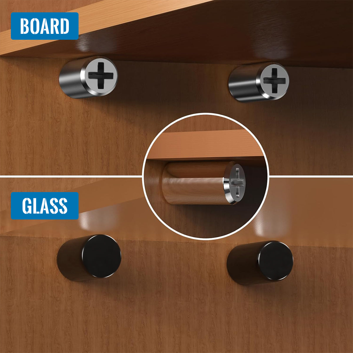 HASTHIP Shelf Support Pegs, Shelf Pins with Anti-Slip Silicone Sleeve, Pegs for Shelves for Kitchen Cabinet, Cupboard, Bookcase, Closet and Wooden Case (Black)