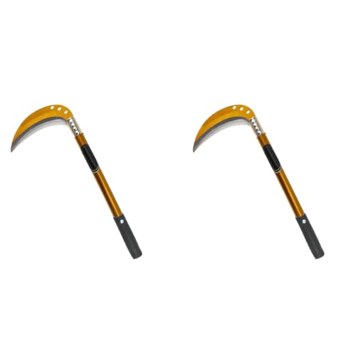 Optifit® 18 Inches Heavy Duty Hand Weeder for Weed Removal Carbon Steel Rubberized Anti-Slip Handle Design Multi Purpose for Harvesting Gardening Pruning Cutting 2PCS