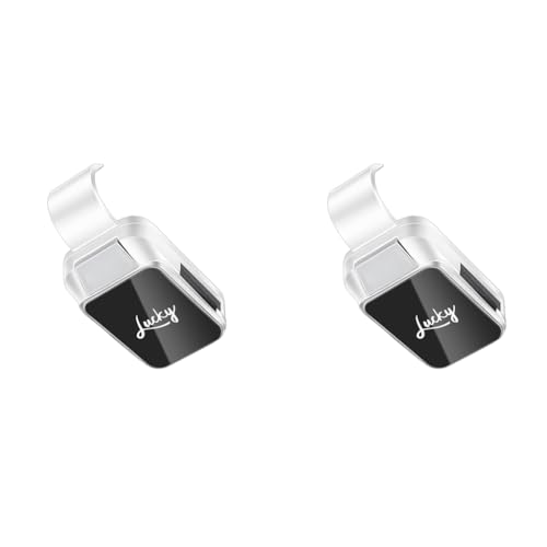 STHIRA® Universal Car Sunglasses Holder Clip for Sun Visor Secure Lock with One-Button Unlock Anti-Scratch Sponge Space-Saving 2PCS