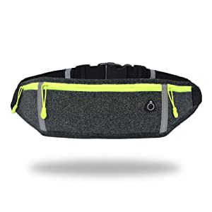 PALAY Waist Bag for Running and Hiking with 60–120 cm Adjustable Strap | Waterproof Grey