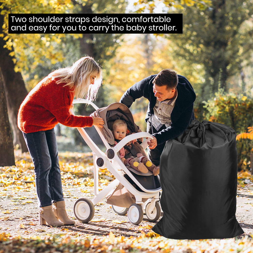 SNOWIE SOFT Travel Bag for Folding Baby Stroller 600D Oxford Waterproof Dust-Proof Bag Multipurpose Storage Bag for Baby Safety Seat Folding Baby Stroller, Pram, Baby Car Seat Stroller, 114x39cm