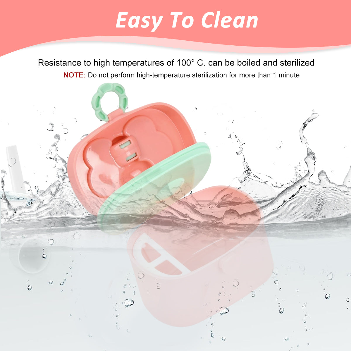 SNOWIE SOFT 600ml Baby Milk Powder Container with Spoon & Fork Anti-leak Travel Baby Formula Dispenser Cute Little Bee Handle Design Multiuse Food Containers Outdoor Baby Food Snack Box