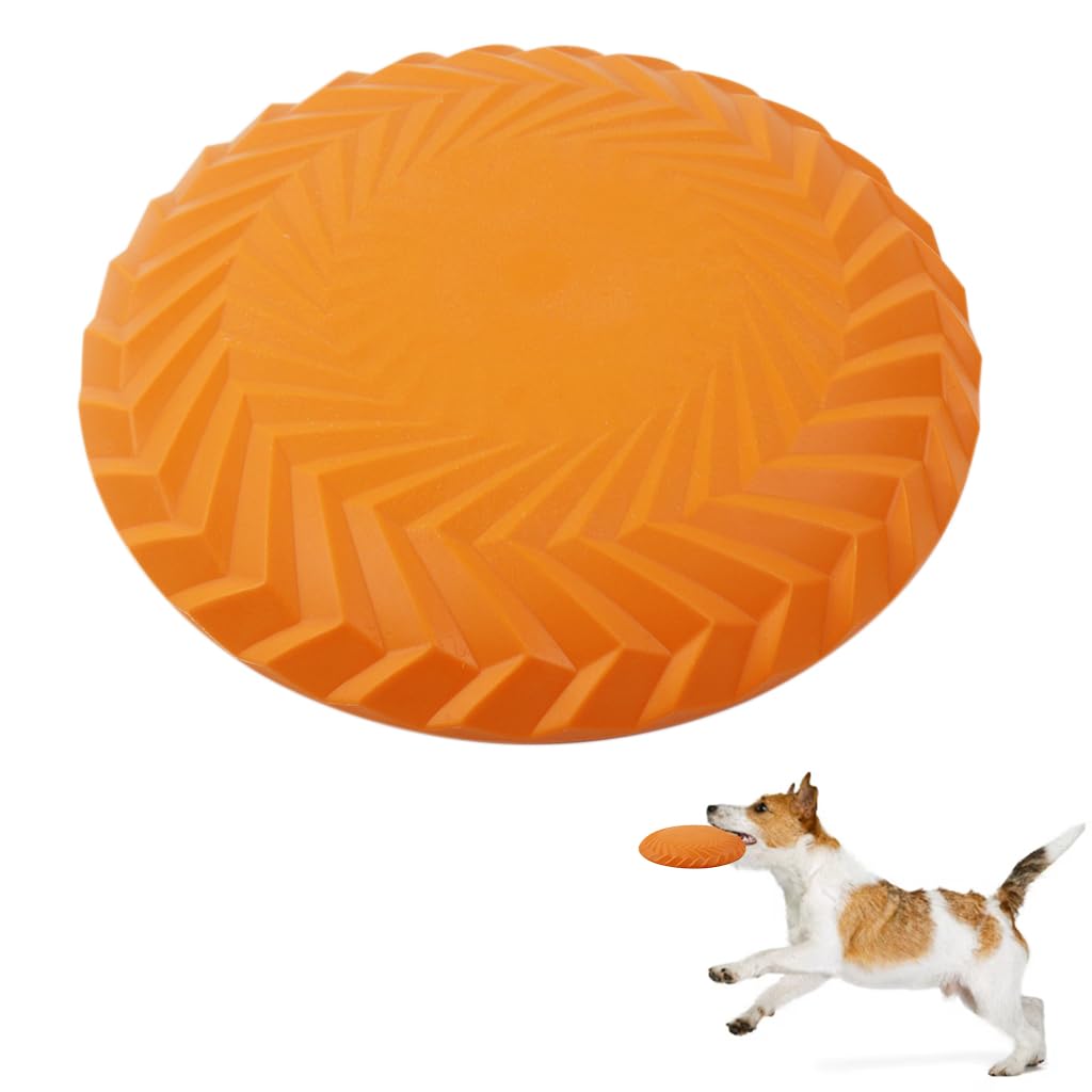 Qpets Dog Toy Throwing Disc  7.2'' TPR Flying Saucer Fun Flying Saucer Fly and Catch Outdoor Dog Toy Flying Disc Dog Sports Disc Chasing Toy for Training