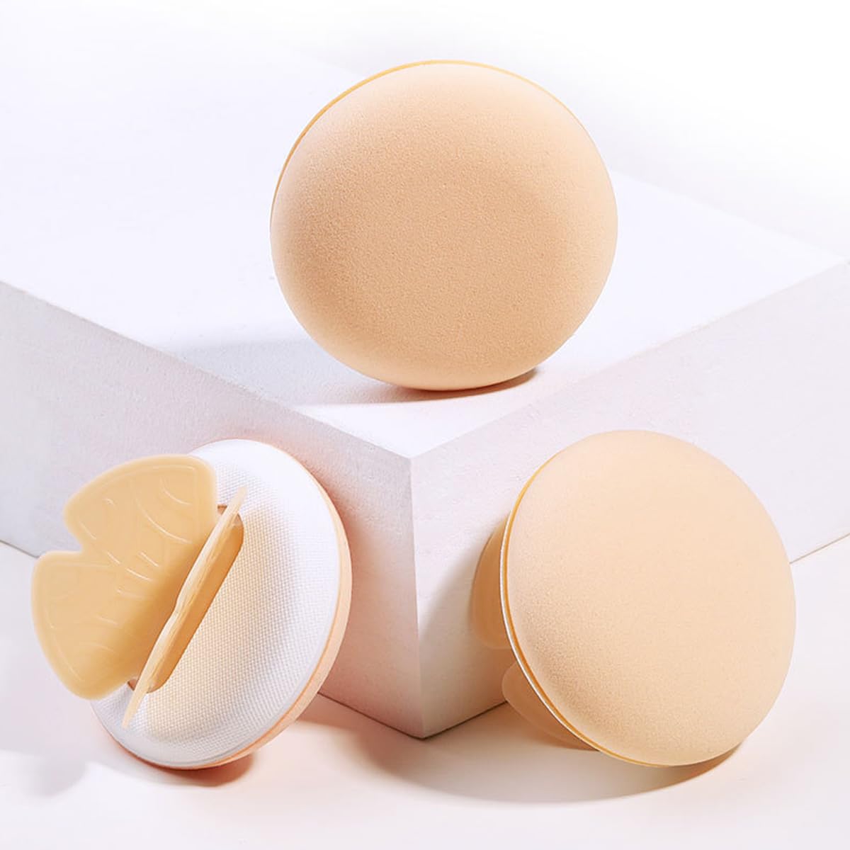 MAYCREATE 4Pcs Makeup Sponge Puff Non Latex Polyurethane Makeup Sponge Puff Dry & Wet Use Beauty Blender Sponge Butterfly Wing Beauty Sponge Blender Sponge
