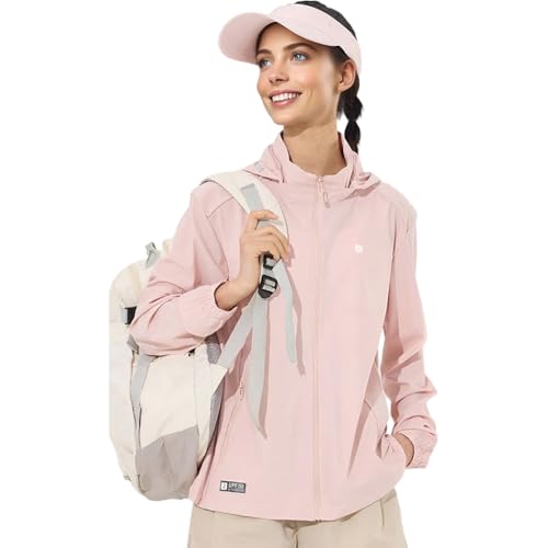 Venzina® Women's Jacket Hoodie Long Sleeve Lightweight Athletic Jacket UPF 150+ Shirts Sun Protection Clothing for Outdoor Hiking