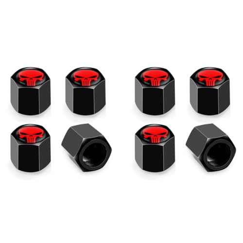 ZIBUYU® 8PCS Car Tyre Valve Caps Carbon Alloy Stem Covers Tire Valve Cap Corrision Resistant Wheel Air for Cars Trucks Bicycles Motorcycles Universal 8mm Inner Dia