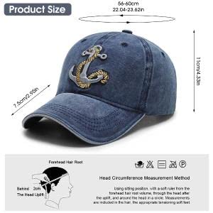 Zibuyu Baseball Cap for Outdoor Sports with Adjustable Buckle and Cotton Denim | Navy Blue