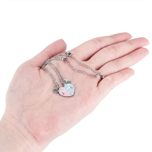 ZIBUYU® Bracelet Set for Women Lucky Unicorn Heart Stylish Best Friend Gifts Girls Kids BFF Jewelry Chain 4PCS