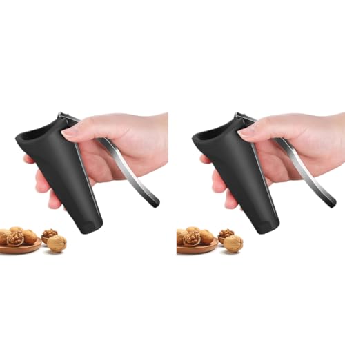 HASTHIP® 2PCS Nutcracker Cone Shaped Cracker Walnut Tool Hard Shell with Lever Handle Kitchen for Hazelnuts Macadamia Nuts