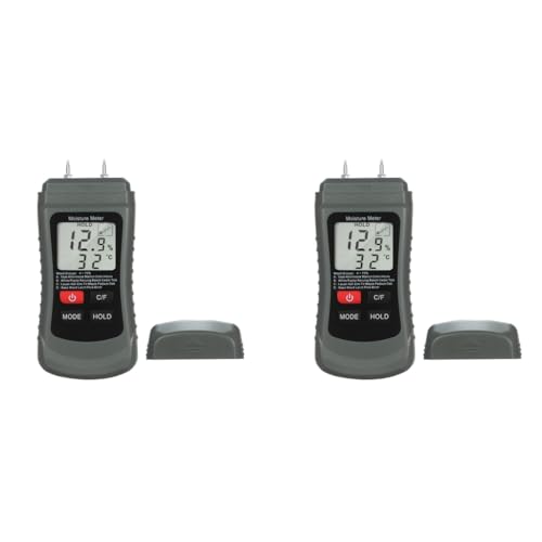 Serplex® Wood Moisture Meter For Firewood Two-Pin LCD Digital For Lumber Woodworking Humidity Battery Operated NOT Included 2PCS