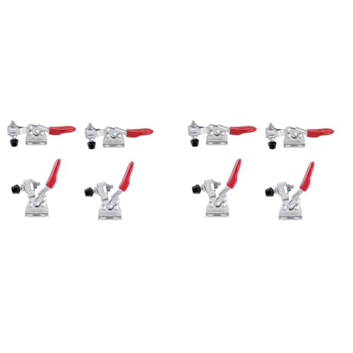 Serplex® 8PCS Toggle Clamps Horizontal Type GH-201 Quick Release Hold Down Latch Heavy Duty For Woodworking Smoke Jointer Jig Tool Fixtures Holding Capacity 60 lbs 27kg