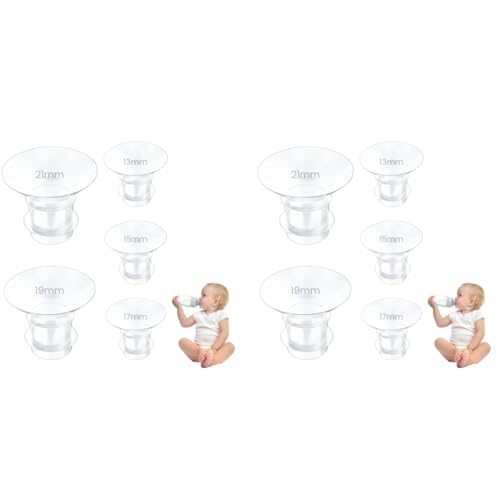 SNOWIE SOFT® 5pcs Breast Pump Accessories for Breast Pump Flange Inserts Suit for Medela Spectra 24mm Shields Flanges Shields Shaped Around You Comfortable and Efficient Pumping X 2