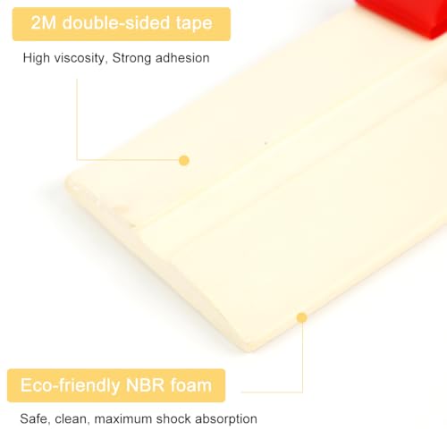 HASTHIP 200cmx8cm Corner Protector Child-proof Edge Protector Cartoon Print Self Adhesive Baby Proofing Edge Corner Protector Guard Removable Soft Bumper for Furniture, Table, Door Frame