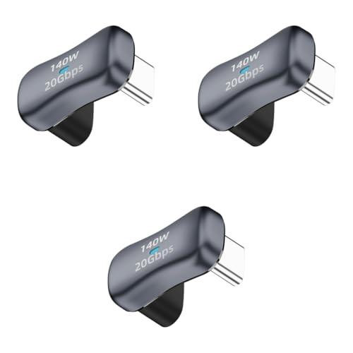 Verilux® USB C Adapter Type Male to Female 140W Fast Charging Support 4K 60Hz Data Sync Compatible for Phone MacBook Pro Air Steam Deck 3PCS
