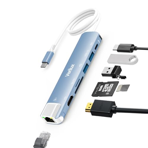 Verilux® 4K HDMI Power Delivery SD/TF Card Reader Multi USB