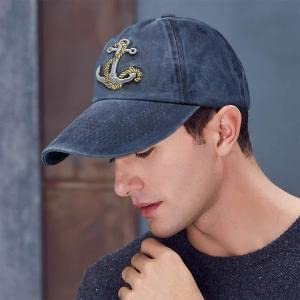 Zibuyu Baseball Cap for Outdoor Sports with Adjustable Buckle and Cotton Denim | Navy Blue