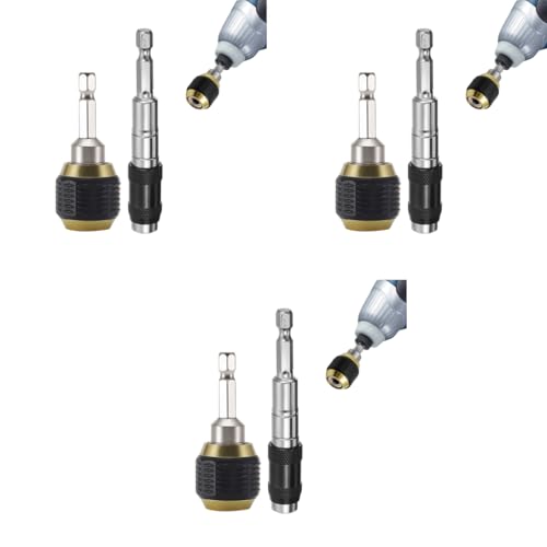 Serplex® 6PCS Flexible Drill Bit Extension Self-Locking Screwdriver Holder Quick Release Adapter Universal Hex for Power Tool Impact