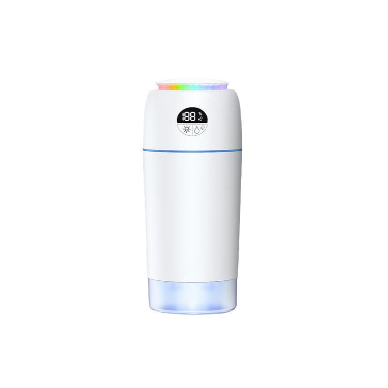 STHIRA Humidifier for Car Home and Office with Dual Spray 500ml Tank & 5200mAh Battery | Colorful LED Air Purifier