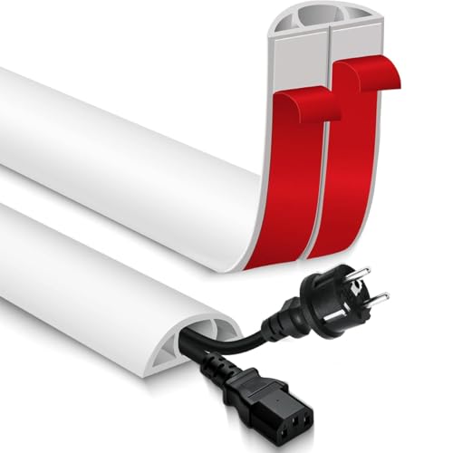 Serplex® 2X 6.6FT PVC Cord Cover Self Adhesive Floor Cord Hider Wall Wire Holder Hider Cuttable Soft PVC Floor Cord Hider Flexible Wire Cover Reuseable Cord Cover Cord Guider Cord Cavity