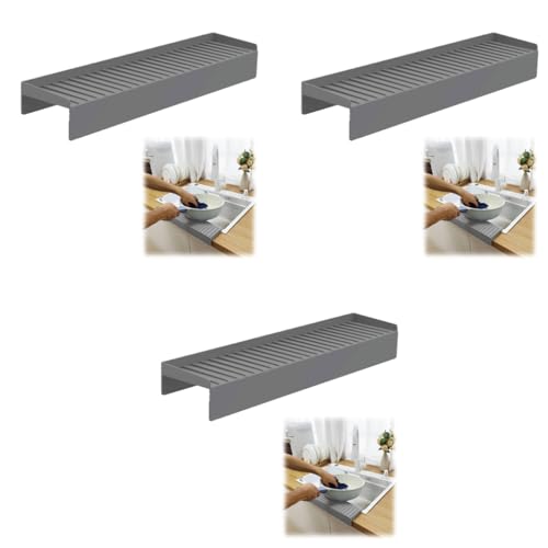 HASTHIP® Sink Splash Guard Kitchen Water Multifunction Dry Wet Separation Strip 4x20 inches 3PCS