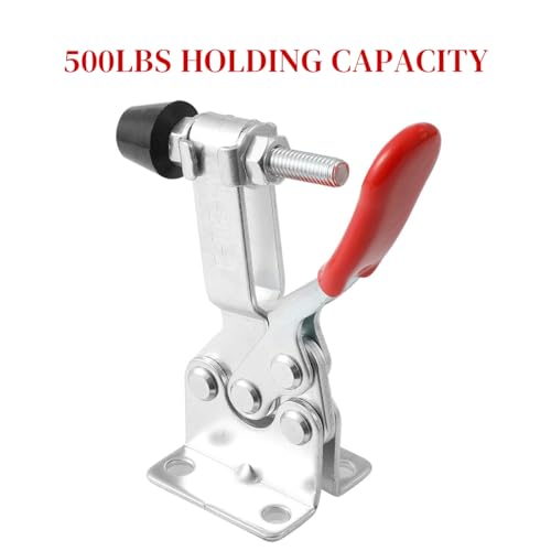 Serplex® 8Pcs Toggle Clamp Set, 440LBS Heavy Duty Quick Release Horizontal Hold Down Clamps with Antislip Ergonomic Grip for Woodworking, Welding, Metalworking, DIY & Furniture Repair