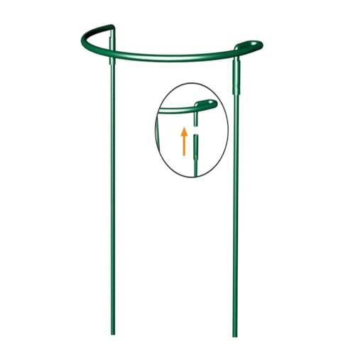 HASTHIP® 4Pcs Plant Supports Stakes, DIY Assembly Half Open Top Plant Support Sticks for Planters Flower Pot, 35cm Dia x 20cm High
