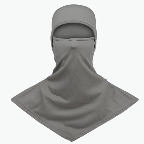 Proberos® Balaclava Summer Protection Face Mask Breathable Motorcycle Hood Helmet Liners Outdoor Cycling Hiking Sports（Grey）