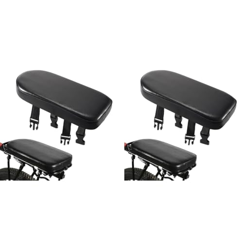 Proberos® Bike Rear Seat Comfortable Saddle Thick Back for Bicycles PU Soft Cushioning Companion Children Adjustable Universal Pad 30x15x3.5cm 2PCS