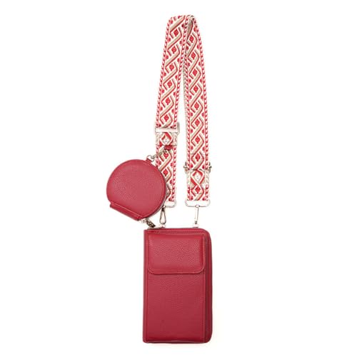 ZIBUYU® BrandName Small Crossbody Bag for Women, Cell Phone Purse with Card Slots & Detachable Coin Pocket, Fits Phones Up to 6.5